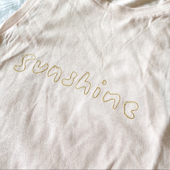 COMUNE Sunshine Tank Top Rose Water Pink NEW NWT Gold Embroidered - Picture 8 of 8